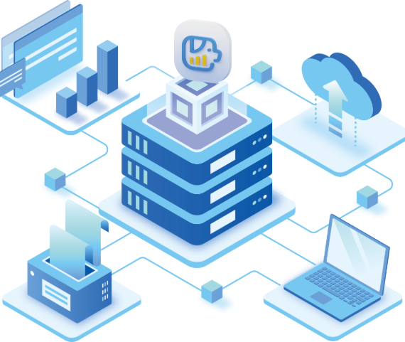 Smart pig farming technology illustration